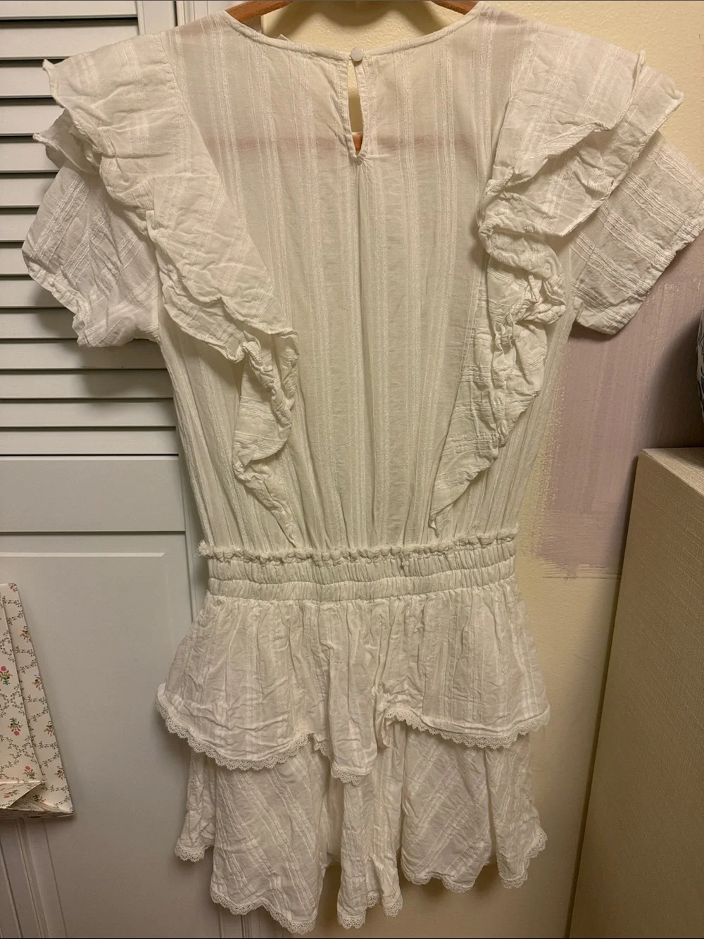 Shabby Chic Ruffled Mini Dress - Picture 2 of 3